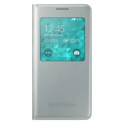 SAMSUNG  S-View Case Cover for  Galaxy Alpha - Argent