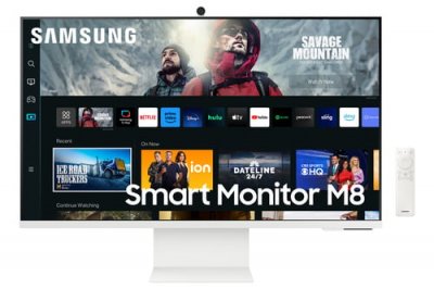 SAMSUNG  Smart Monitor M8 S32CM801UU 32"" LED 4K Ultra HD 4 ms Blanc
