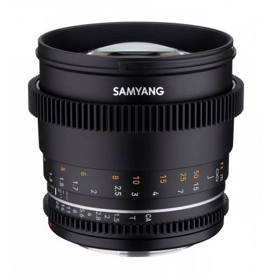 SAMYANG  85 mm T1.5 VDSLR MK2 monture Canon RF objectif vid&eacute;o