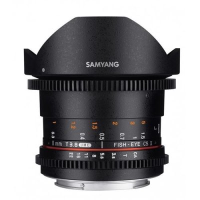 SAMYANG  objectif vid&eacute;o 8mm t3.8 fisheye vdslr II sony e 