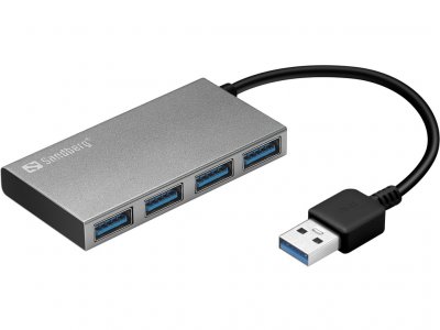 SANDBERG  133-88 Hub 4xusb 3.0 Units Argent&eacute;