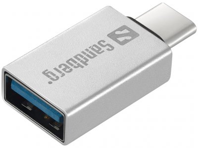 SANDBERG  136-24 Usb-c To Usb-a Adapter Argent&eacute;