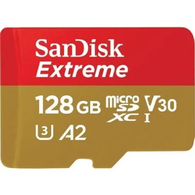 SANDISK  128GB Extreme microSDXC m&eacute;moire flash Class 10