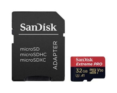 SANDISK  Carte MicroSD Extreme Pro V30 - 32Go + adaptateur