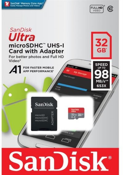 SANDISK  Carte MicroSDHC Ultra- 32Go