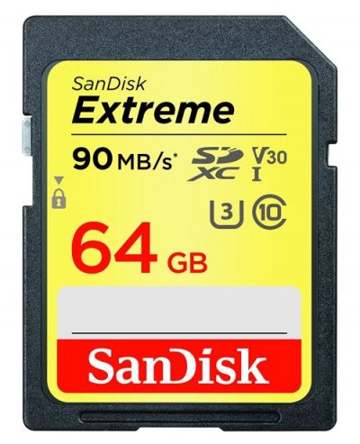 SANDISK  Extreme - Carte m&eacute;moire flash - 64 Go - Video Class V30 / UHS Class 3 / Class10 - SDXC UHS-I 