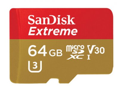 SANDISK  Extreme, microSDXC, 64GB 64 Go UHS-I Classe 10 - Neuf