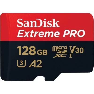 SANDISK  extreme pro microsdxc 128gb sd adapter noir