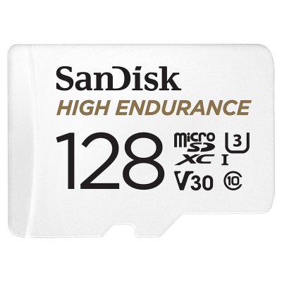 SANDISK  High Endurance 128gb Micro Sdxc Memory Card Blanc