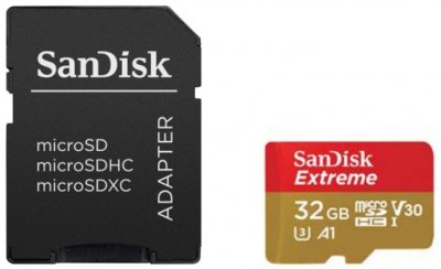 SANDISK  Micro Sdhc Actionsc 32gb 2x Extreme Memory Card Multicolore