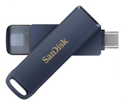 SANDISK  Phone Drive - Cl&eacute; USB - 64 Go - USB-C / Lightning - bleu ciel m&eacute;tallis&eacute;