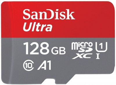 SANDISK  Ultra 128 Go MicroSDXC UHS-I Classe 10 - Neuf