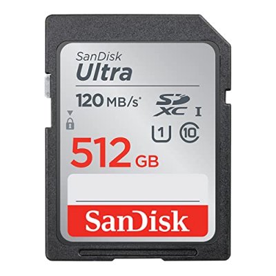 SANDISK  Ultra 512Go SDXC Carte, jusqu'&agrave; 120 Mo/s, Classe 10, UHS-I, V10