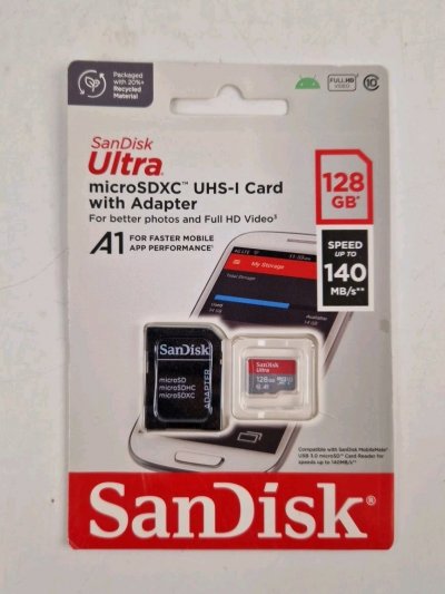 SANDISK  Ultra microSD UHS-I U1 128 Go 140 Mo/s + Adaptateur SD
