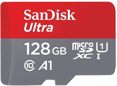 SANDISK  Ultra microSD UHS-I U1 128 Go 140 Mo/s + Adaptateur SD