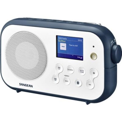 SANGEAN  DPR-42BT Radio Portable White-Ink Blue