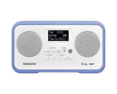 SANGEAN -DPR-77 - Radio portative DAB - 1 Watt - blanc, bleu 