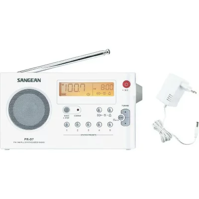 SANGEAN  Package PR-D7 Radio num&eacute;rique FM/AM Blanc