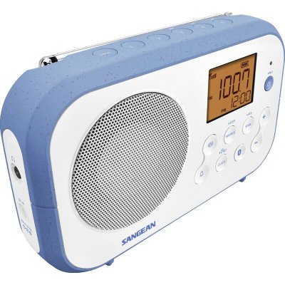 SANGEAN  pr-d12bt radio digital port&aacute;til bluetooth blanco/azul