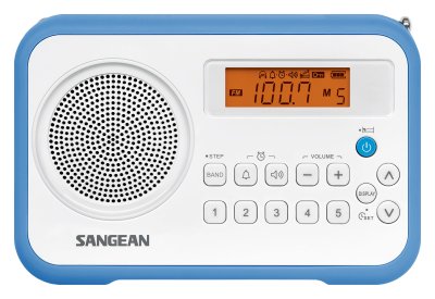 SANGEAN -PR-D18 - Radio portable - 1 Watt - blanc, bleu 