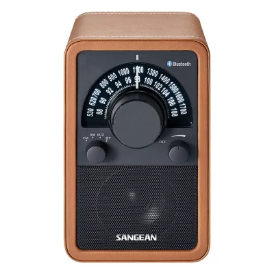 SANGEAN  WR-15BT Radio portable Bluetooth Cuir Marron