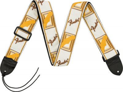 FENDER Sangle  Monogrammed Nylon Blanc/Jaune/Marron