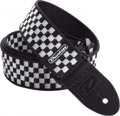 DUNLOP Sangle Guitare B&w Check - Echiquier Noir Et Blanc -  D38-31bk