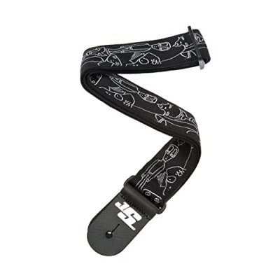 PLANET WAVES Sangle guitare nylon Joe Satriani 5cm - Silver Sketches 50JS05