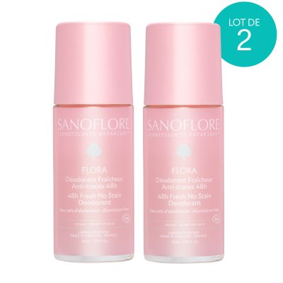 SANOFLORE  Bio Flora 48H Lot Deo 2*50ml