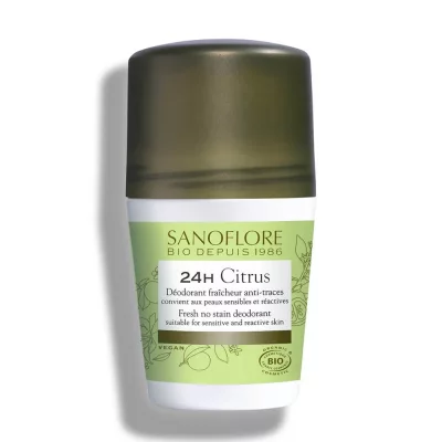SANOFLORE  D&eacute;odorant Fra&icirc;cheur Citrus Roll-On 24h Bio 50ml