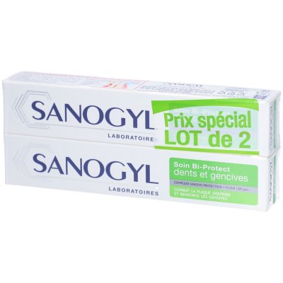 SANOGYL  Dentifrice Soin Bi-Protect Dents et Gencives Lot de 2 x 75ml