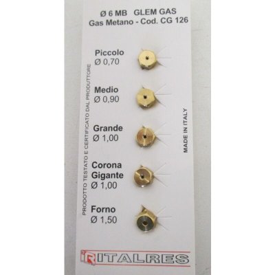 BERGHOFF Sans Marque - sachet injecteurs gaz naturel &oslash; 6 m/m pour cuisiniere - G786361