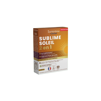 SANTAROME  Sublime Soleil 2 en 1 - 30 G&eacute;lules - Bo&icirc;te 30 comprim&eacute;s