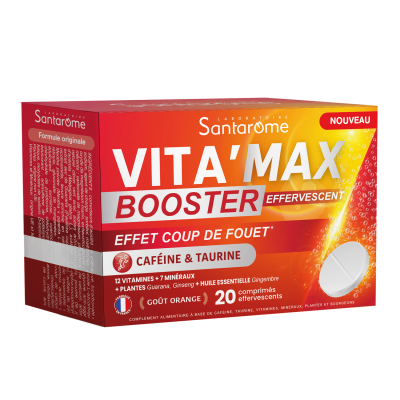 SANTAROME  Vita'Max Booster Effervescent Orange 20 Comprim&eacute;s
