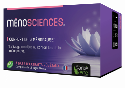 Sant&eacute; verte meno'sciences bouff&eacute;es de chaleur 45 comprim&eacute;s