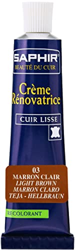 GENERIQUE Saphir Cr&egrave;me R&eacute;novatrice pour Cuir, 03 Marron Clair , 1 Unit&eacute;