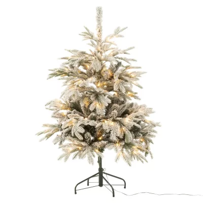 Sapin de No&euml;l Artificiel 120 LED ""Barton"" 120cm Vert