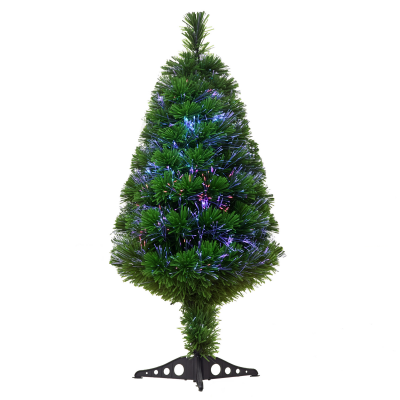 Sapin de No&euml;l artificiel fibre optique LED multicolore H90 cm