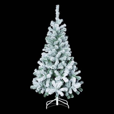 Sapin de No&euml;l artificiel Vert floqu&eacute; enneig&eacute; H 210 cm