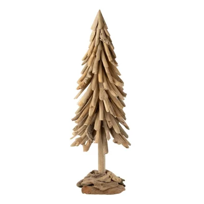 Sapin de No&euml;l en Bois Flott&eacute; ""Chalet"" 100cm Naturel