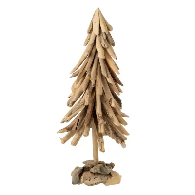 Sapin de No&euml;l en Bois Flott&eacute; ""Chalet"" 70cm Naturel