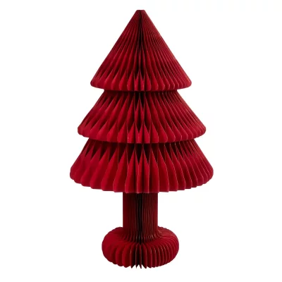 Sapin de No&euml;l en Papier ""Pliable"" 100cm Rouge