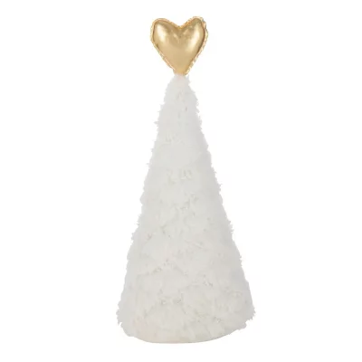 Sapin de No&euml;l en Tissu ""Cour"" 51cm Blanc