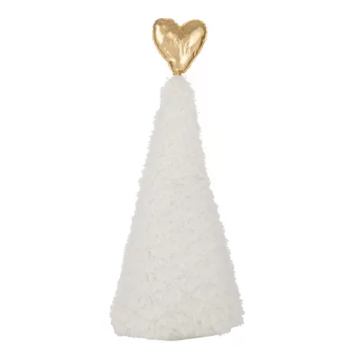 Sapin de No&euml;l en Tissu ""Cour"" 79cm Blanc