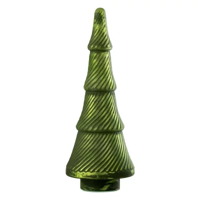 Sapin de No&euml;l en Verre ""C&ocirc;tel&eacute;"" 41cm Vert