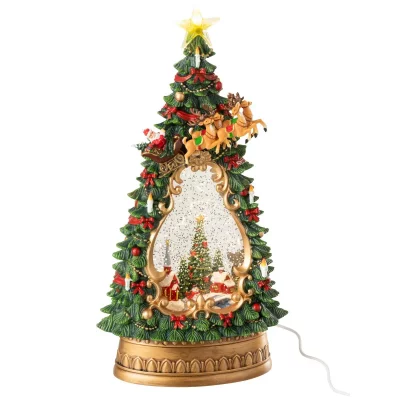 Sapin de No&euml;l Lumineux ""Village"" 33cm Multicolore