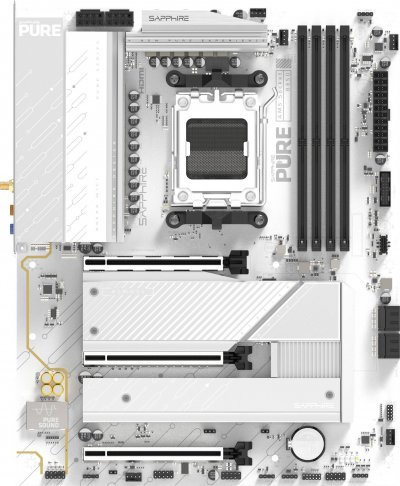 SAPPHIRE  PURE B850A WIFI 7 AMD B850 Emplacement AM5 ATX - Neuf