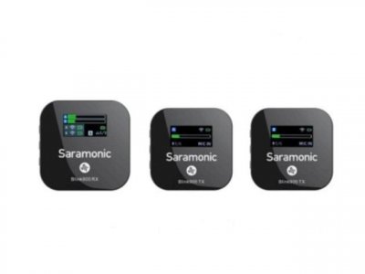 SARAMONIC  Blink900 B2 Dual Channel Wireless Camcorder Microphone Argent&eacute;