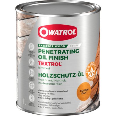OWATROL Saturateur Bois resineux textrol , ch&ecirc;ne dor&eacute;, mat 1 l
