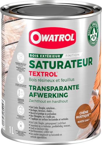 OWATROL Saturateur ext&eacute;rieur bois r&eacute;sineux / Autoclaves  TEXTROL Ch&ecirc;ne rustique (ow13) 1 litre